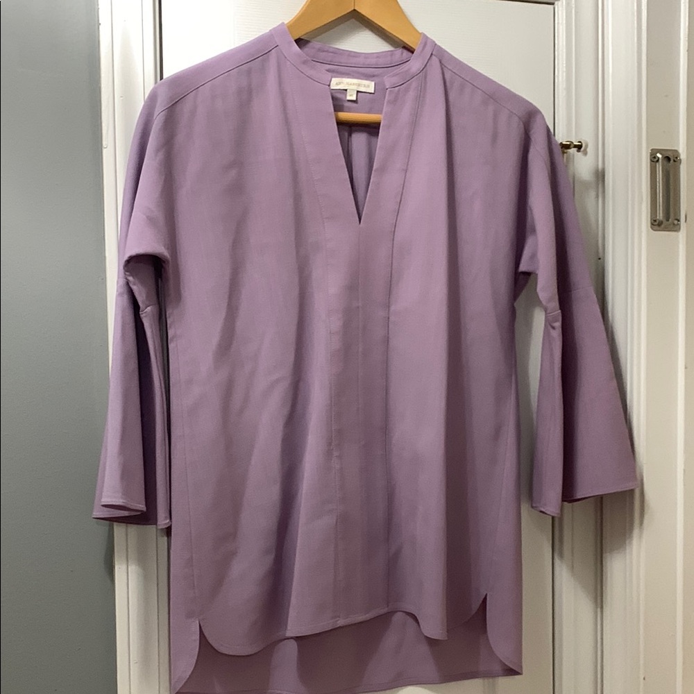 ANN MASHBURN Lavender Long Sleeve Tunic Top